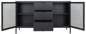 Czarna metalowa komoda 140x85 cm Dalby – House Nordic