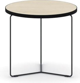 Okrągły stół konferencyjny TENDER, wysokość 48 cm, średnica 50 cm, dąb naturalny