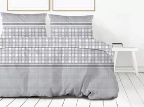 Pościel satynowa BAWARIA 160X200 szara Premium GRENO