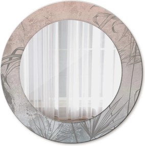 Lustro dekoracyjne okrągłe Tropikalne kwiaty