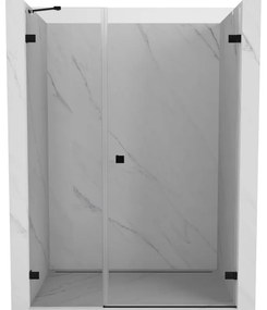 Mexen Lunar-B drzwi prysznicowe uchylne prawe 115 cm, transparent, czarne - 832S-115-050-70-00-P