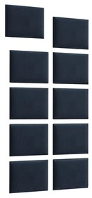 Zestaw 10 paneli tapicerowanych QUADRATTA 100x200 ciemny grafit ELTAP