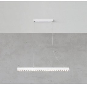 Biała lampa wisząca LED z metalowym kloszem Plano – Markslöjd