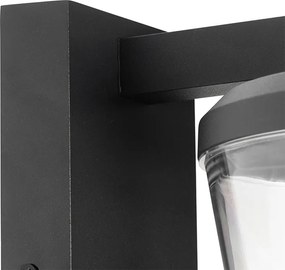 Nowoczesna lampa ścienna zewnętrzna czarna IP44 - Joren