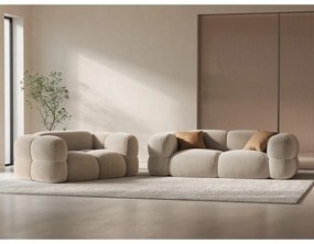 Beżowa aksamitna sofa 180 cm Loretto – Cosmopolitan Design