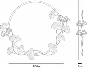 Okrągłe lustro ścienne z ozdobną ramą SOL, Ø 50 cm