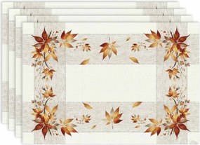 Serwetki Jesienne liście, 35 x 45 cm, zestaw 4 szt.