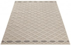 Dywan zewnętrzny sznurkowy Patara Kratka beżowy 80 cm x 150 cm