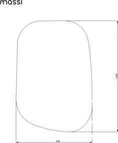 Lustro  dekoracyjne o nieregularnym kształcie z podświetleniem ORGANIC Calm LED | Różne rozmiary | Różne kolory : Kolor tafli szkła - Srebrny, Rozmiar - 89 x 130 cm