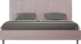 Łóżko bez stelaża tapicerowane 180x190 microfibra kolor lawendy Agueda