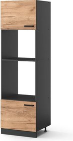 Szafka do mikrofalówki złoty dąb energetyczny 60x57.2x206.8 r-line