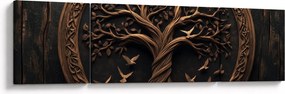 Obraz – Drewniane drzewo życia (170x50 cm)