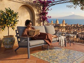 Sofa ogrodowa 3-osobowa MISTERIOSO wygodna kanapa na balkon 190cm