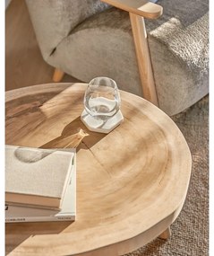 Okrągły stolik z litego drewna munggur ø 65 cm Wellcres – Kave Home
