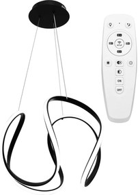 Lampa Sufitowa Wisząca Nowoczesna LED + PILOT APP387-CP CZARNA