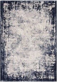 Dywan abstrakcyjny - 200x290cm - granatowy, kremowy - Kuza Border