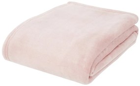 Jasnoróżowy koc z mikropluszu 130x170 cm Raschel Velvet – Catherine Lansfield