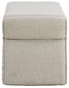 Kremowa ławka z materiału bouclé Nafya – Light &amp; Living
