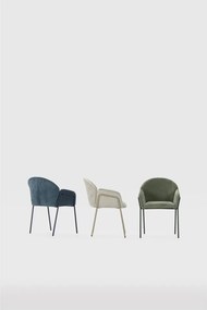 Beżowe tapicerowane fotele jadalniane zestaw 2 szt. Aslin – MOME