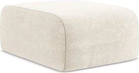 Pufa - z tkaniny szenilowej - jasny beż - LANI