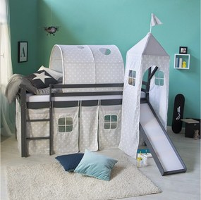 Łóżko piętrowe 90x200 cm szare