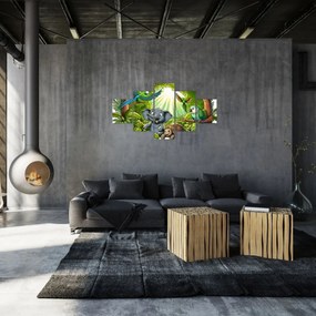 Obraz - Wesołe zwierzątka (125x70 cm)
