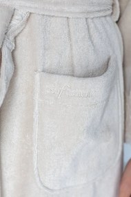 Damski szlafrok MAYA w ozdobnym opakowaniu L Jasnobeżowy