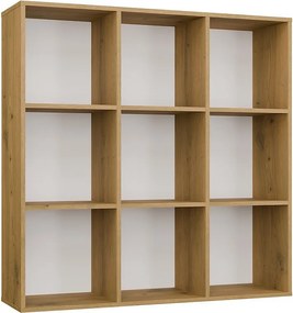 Regał MALAX 3X3 H |  Dąb Artisan  | 110,5x30x110,5 cm |  Regał 9 Komór