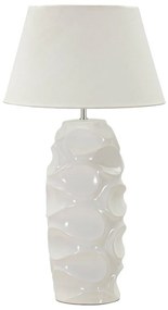 Biała lampa stojąca z tekstylnym kloszem (wysokość 83 cm) Warsaw – Mauro Ferretti