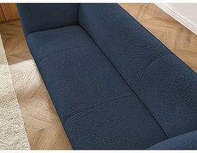 Ciemnoniebieska sofa z materiału bouclé 242 cm Giorgia – Bobochic Paris