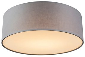 Lampa sufitowa szara 30 cm w komplecie z LED - Drum LED Nowoczesny Oswietlenie wewnetrzne