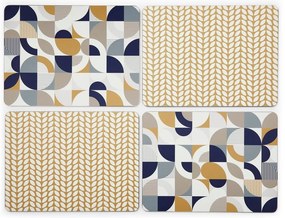 Korkowo-papierowe maty stołowe 4 szt. 21.5x29 cm Bauhaus – Cooksmart ®