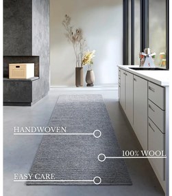 Szary wełniany chodnik tkany ręcznie 80x200 cm Francois – Villeroy&amp;Boch