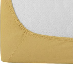PrzytulneMieszkanie.pl Prześcieradło Jersey BASIC żółte 90 x 200 cm