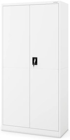 Szafa gospodarcza metalowa DAWID, 900 x 1850 x 400 mm, Smart: biała