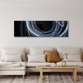 Obraz niebieskich linii (170x50 cm)