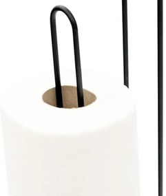 Stojak na papier toaletowy czarny 54 cm
