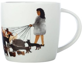 Biały porcelanowy kubek 400 ml Dog Walker – Maxwell &amp; Williams