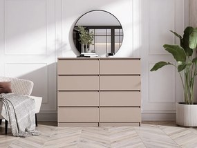 Komoda: 8 szuflad, karmelowa, 120 x 102 x 39 cm