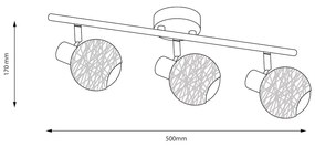 Lampa sufitowa kaszmir DEX 3xE14