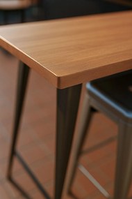 Stó Torix Wysoki Prostoktny Drewno Naturalne