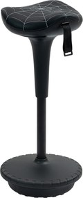 Vinsetto Stołek biurowy z funkcją obrotową, ergonomiczny stołek, regulowana wysokość 65,5-83,5 cm, 120° odchylany, czarny | Aosom PL