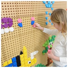 Masterkidz zestaw kołeczki w kształcie figur geometrycznych 64szt do tablic stem