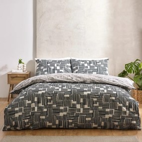Czarno-szara pościel dwuosobowa 230x220 cm Blocks – Catherine Lansfield