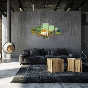 Obraz - Imitator of Vincent van Gogh, Landscape, reprodukcje (125x70 cm)