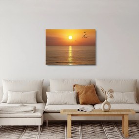 Obraz na szkle - Zachód słońca nad oceanem (70x50 cm)