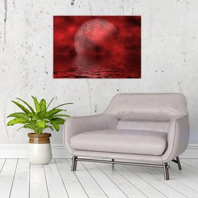Obraz na szkle - Księżyc na powierzchni (70x50 cm)