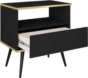 ORIANA Szafka nocna S 54 czarna | nogi czarne