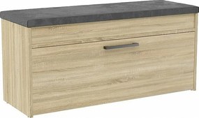 Szafka na Obuwie Parma | Dąb Sonoma | 100x35x49 cm | Szafka na obuwie z siedziskiem i schowkiem