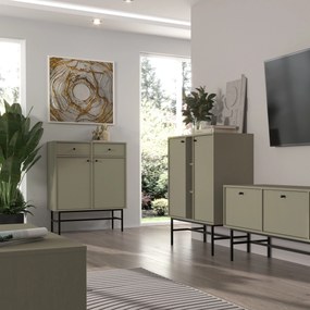 Komoda TORINO 84 cm do Salonu Sypialni Odcienie zieleni